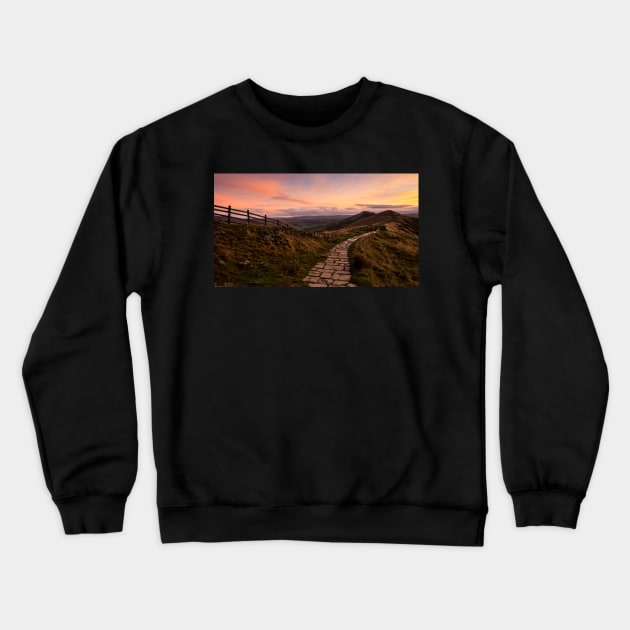 Dawn on the Great Ridge Crewneck Sweatshirt by jldunbar